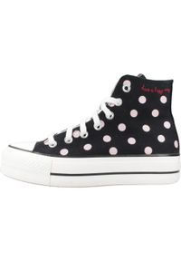 Converse - Kapcie CONVERSE CHUCK TAYLOR ALL STAR LIFT PLATFORM POLKA DOTS Czarny. Kolor: czarny. Materiał: tkanina. Obcas: na platformie