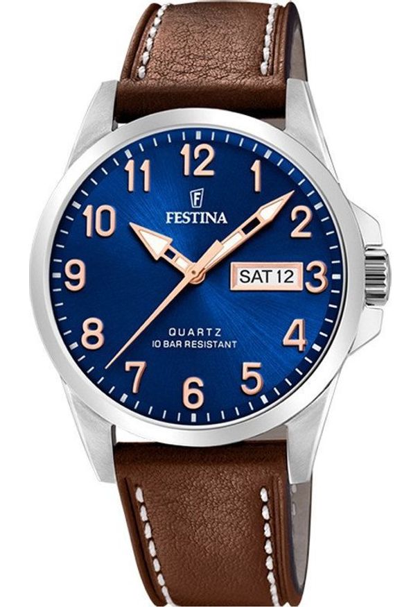 Zegarek Festina Zegarek męski Festina F20358-B brązowy. Kolor: brązowy