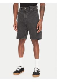 Jack & Jones - Jack&Jones Szorty jeansowe Alex 12269532 Czarny Baggy Fit. Kolor: czarny. Materiał: bawełna