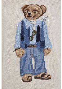 Polo Ralph Lauren sweter bawełniany kolor beżowy lekki. Typ kołnierza: polo. Kolor: beżowy. Materiał: bawełna. Długość rękawa: długi rękaw. Długość: długie. Styl: klasyczny #6