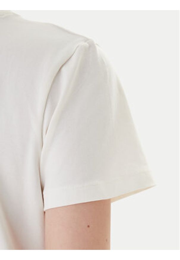 Guess T-Shirt V4YI09 J1314 Écru Oversize. Kolor: kremowy. Materiał: bawełna