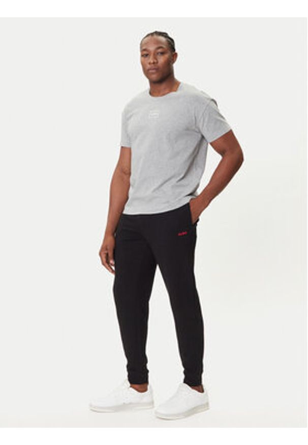 Hugo - HUGO T-Shirt Laze 50525236 Szary Relaxed Fit. Kolor: szary. Materiał: bawełna
