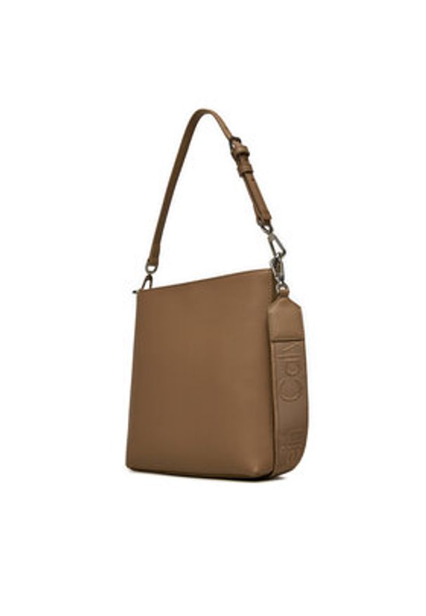 Calvin Klein Torebka Ck Must Small Bucket_Caviar K60K613129 Brązowy. Kolor: brązowy. Materiał: skórzane