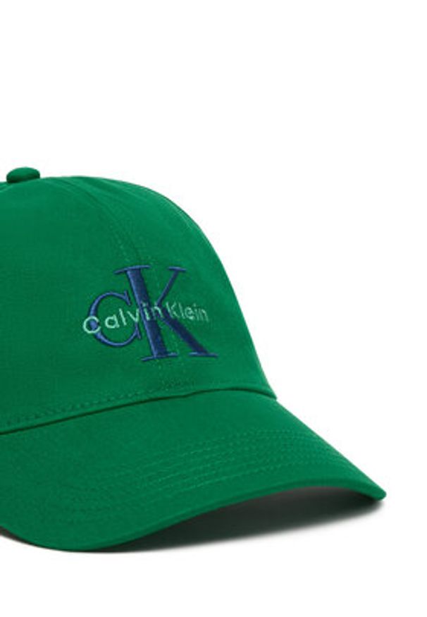 Calvin Klein Czapka z daszkiem Monologo Embroidery Baseball Cap LV04G5004G Zielony. Kolor: zielony. Materiał: bawełna