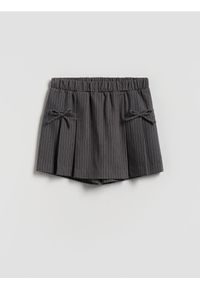 Reserved - Spódnico-szorty z kokardkami - ciemnoszary. Kolor: szary. Materiał: tkanina, wiskoza #1