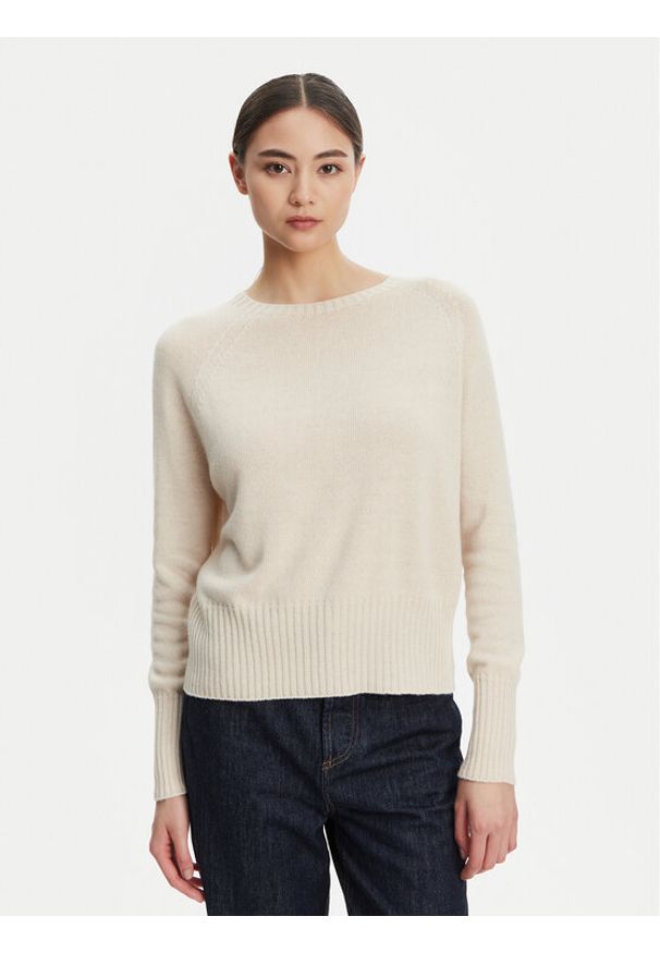 Marella Sweter Spider 2523366354 Beżowy Oversize. Kolor: beżowy. Materiał: syntetyk
