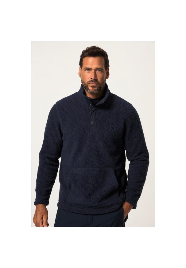 JAY-PI - Męski golf polarowy odzież narciarska kołnierz typu półgolf długi rękaw. Typ kołnierza: golf. Kolekcja: plus size. Kolor: niebieski. Materiał: poliester, materiał. Długość rękawa: długi rękaw. Długość: długie. Sezon: zima. Sport: narciarstwo, golf