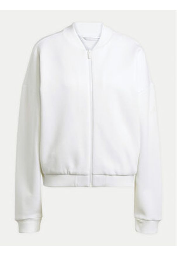 Adidas - adidas Bluza Essentials Contemporary Logo JD9966 Biały Loose Fit. Kolor: biały. Materiał: syntetyk, bawełna
