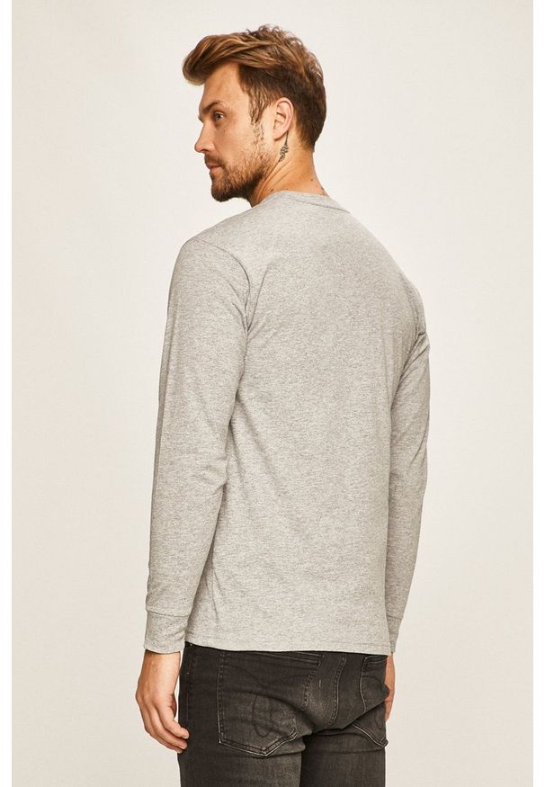 Vans - Longsleeve. Okazja: na co dzień. Kolor: szary. Materiał: dzianina. Długość rękawa: długi rękaw. Styl: casual