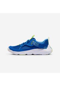 Buty sportowe dla dzieci Decathlon Playful Summer. Okazja: na uczelnię. Zapięcie: rzepy. Kolor: niebieski, zielony, żółty, wielokolorowy. Materiał: tkanina, kauczuk. Szerokość cholewki: normalna. Sport: turystyka piesza