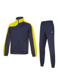Dres Mizuno femme Team kobe knit. Kolor: żółty, niebieski, wielokolorowy. Materiał: dresówka. Sport: fitness