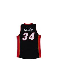 Mitchell & Ness - Koszulka NBA Miami Heat Authentic Ray Allen Road Finals 2012/13. Kolor: czarny. Materiał: poliester. Sport: koszykówka