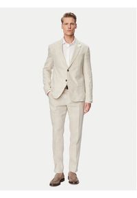 JOOP! Spodnie garniturowe Hank 30102982 Beżowy jasny Slim Fit. Kolor: beżowy #2
