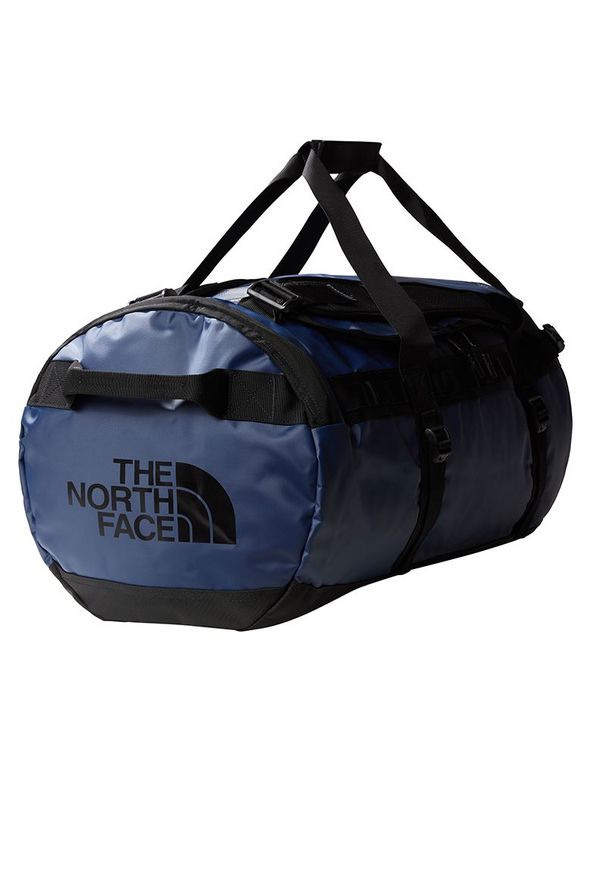 Torba The North Face Base Camp Duffel M 0A52SA92A1 - granatowa. Kolor: niebieski. Materiał: nylon. Wzór: paski