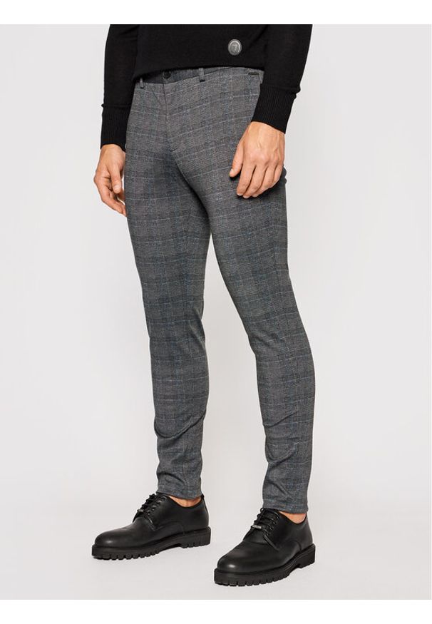 Jack & Jones - Jack&Jones Chinosy Marco 12174986 Szary Slim Fit. Kolor: szary. Materiał: syntetyk