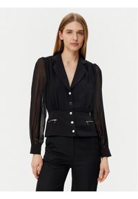 Morgan Koszula 251-CZIPA Czarny Regular Fit. Kolor: czarny. Materiał: syntetyk #1