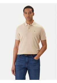 Tommy Jeans Polo DM0DM22711 Beżowy Regular Fit. Typ kołnierza: polo. Kolor: beżowy. Materiał: bawełna #1