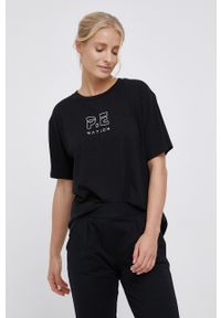 P.E Nation T-shirt bawełniany kolor czarny. Okazja: na co dzień. Kolor: czarny. Materiał: bawełna. Wzór: nadruk. Styl: casual