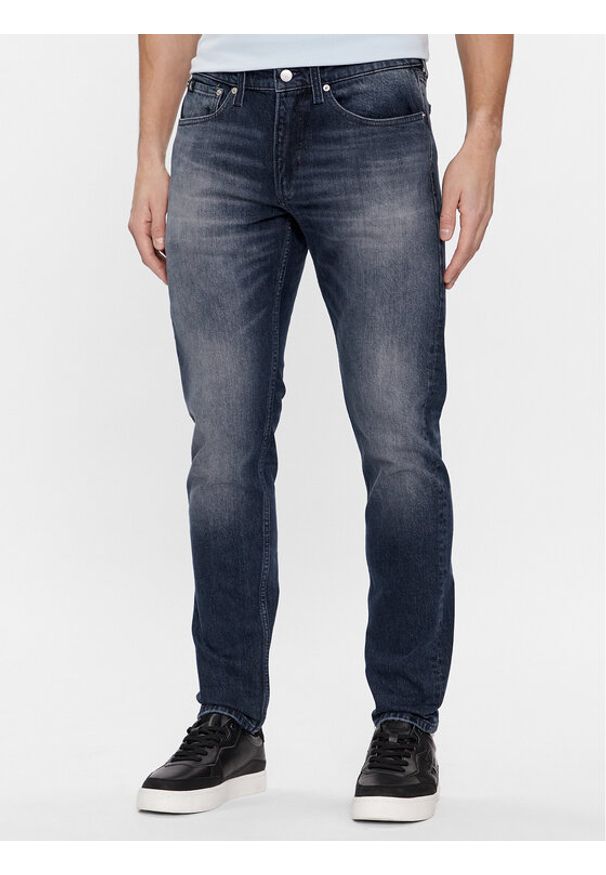 Calvin Klein Jeans Jeansy J30J324189 Granatowy Slim Fit. Kolor: niebieski