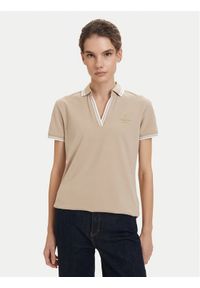 Beverly Hills Polo Club Polo P-SS26W-P0300 Beżowy Regular Fit. Typ kołnierza: polo. Kolor: beżowy. Materiał: bawełna #1