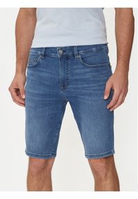 BOSS Szorty jeansowe 50513488 Niebieski Slim Fit. Kolor: niebieski. Materiał: bawełna