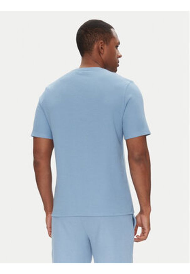 BOSS Koszulka piżamowa Waffle T-Shirt 50535891 Błękitny Regular Fit. Kolor: niebieski. Materiał: bawełna, syntetyk