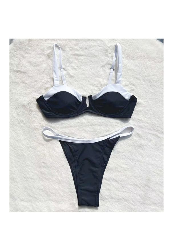 Intica - Strój kąpielowy dwuczęściowy push-up plażowy Feiga. Kolor: czarny. Materiał: tkanina, materiał