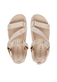 Guess Sandały FLJFTT FAL03 Beżowy. Kolor: beżowy. Materiał: materiał #5