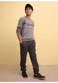 bonprix - Bluza z miękkiej mieszanki bawełny. Kolor: szary. Materiał: bawełna #3