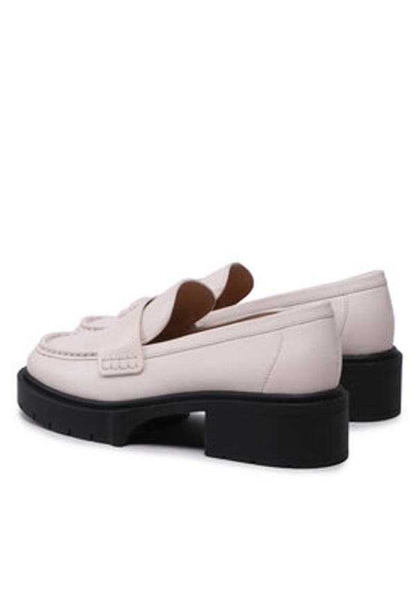 Coach Loafersy Leah CB990 Beżowy. Kolor: beżowy. Materiał: skóra