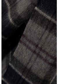 Barbour szalik wełniany kolor szary wzorzysty. Kolor: szary. Materiał: wełna #2