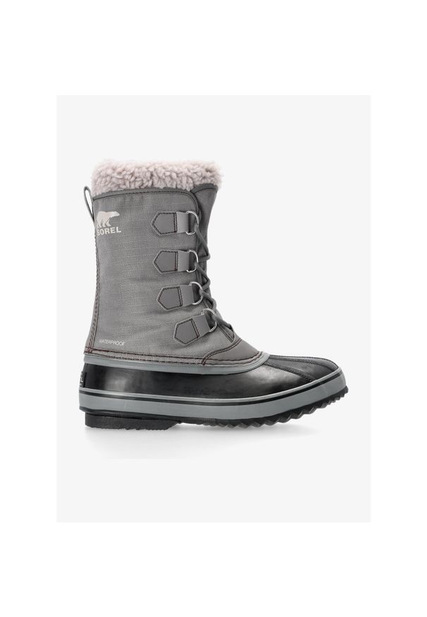 sorel - Buty zimowe męskie Sorel 1964 Pac Nylon WP. Kolor: szary. Materiał: nylon. Sezon: zima. Sport: turystyka piesza