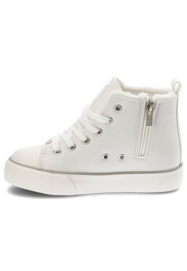 Big-Star - Białe Sneakersy Big Star Ocieplane Buty Dziecięce. Kolor: biały. Materiał: skóra ekologiczna, syntetyk, futro. Szerokość cholewki: normalna. Sezon: zima