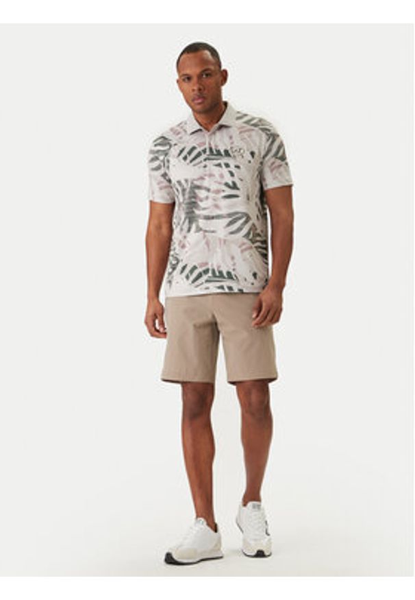EA7 Emporio Armani Polo 7M001286 AF22175 F8040 Écru Regular Fit. Typ kołnierza: polo. Kolor: kremowy. Materiał: syntetyk