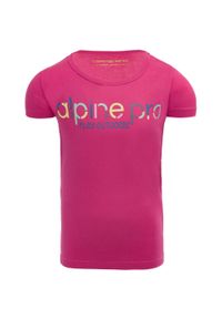 ALPINE PRO - Koszulka dziecięca Alpine Pro Loddo 104-110 - Komfort i Styl. Typ kołnierza: polo. Kolor: zielony. Materiał: bawełna. Wzór: kolorowy