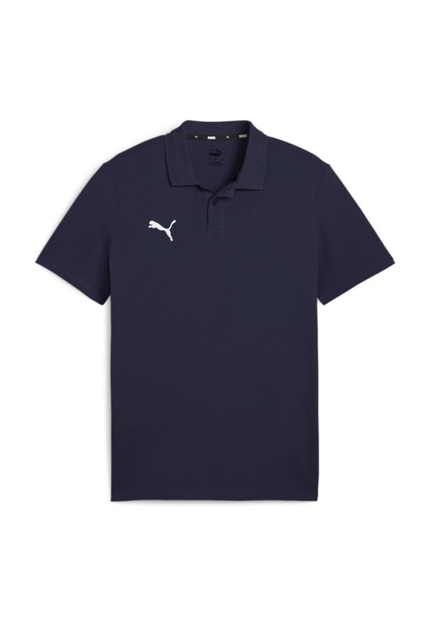 Koszulka sportowa męska Puma Team Goal Casuals. Typ kołnierza: polo. Kolor: niebieski. Materiał: bawełna. Sport: piłka nożna