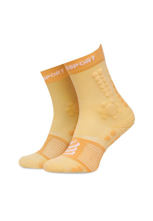 Compressport Skarpety wysokie unisex Pro Racing Socks v4.0 Trail XU00048B Żółty. Kolor: żółty. Materiał: materiał, poliamid