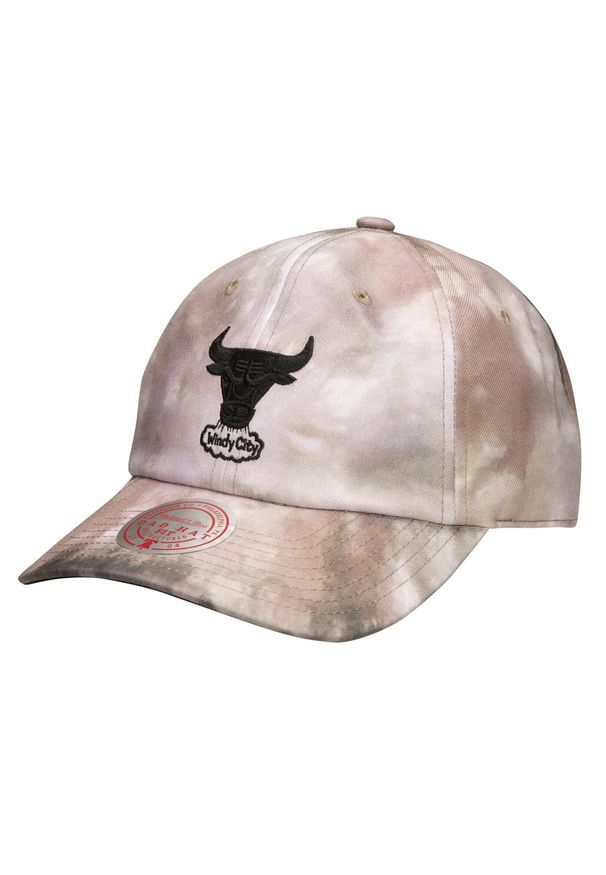 Mitchell & Ness - hwc strapback cap Chicago Bulls. Kolor: beżowy, wielokolorowy, biały. Styl: sportowy
