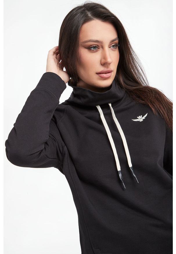 Aeronautica Militare - Bluza dresowa damska AERONAUTICA MILITARE. Typ kołnierza: kołnierzyk stójkowy. Materiał: bawełna, tkanina, dresówka. Wzór: aplikacja