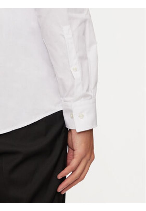 Hugo Koszula Keidi 50524849 Biały Slim Fit. Kolor: biały. Materiał: bawełna