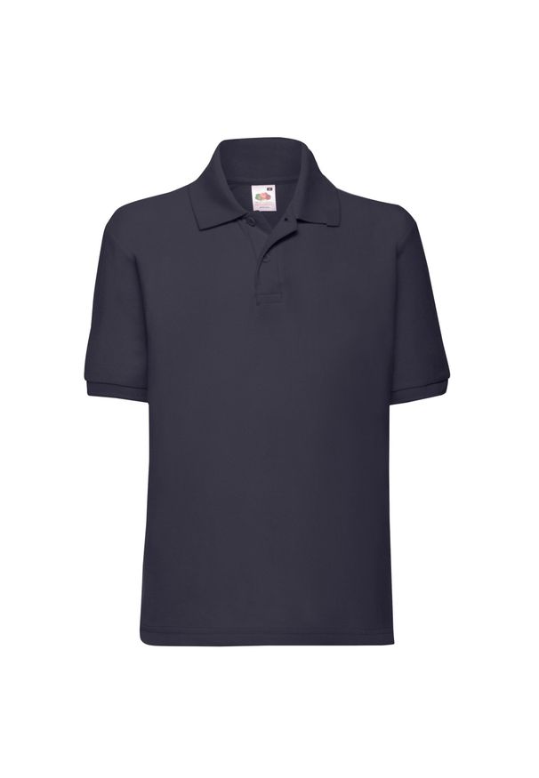 FRUIT OF THE LOOM - Koszulka Polo Dla Dzieci 65/35. Typ kołnierza: polo. Kolor: niebieski
