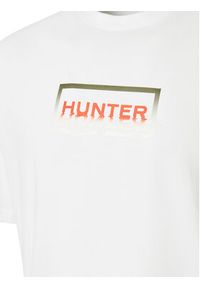 Hunter T-Shirt Abele UNISEX HARU0007251 Biały Regular Fit. Kolor: biały. Materiał: bawełna #6