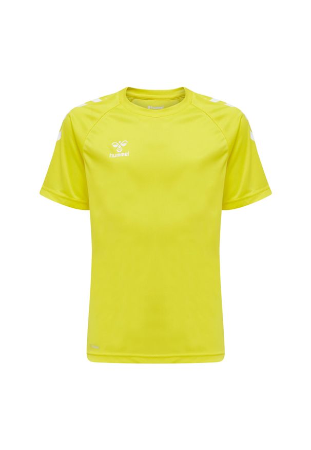 Koszulka sportowa z krótkim rękawem dziecięca Hummel Core XK Kids Poly T-Shirt. Kolor: żółty. Długość rękawa: krótki rękaw. Długość: krótkie