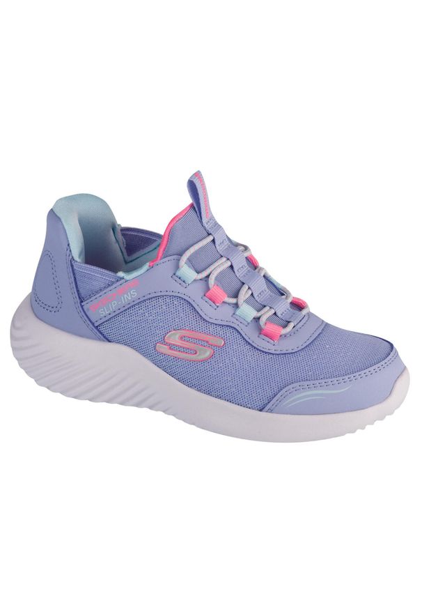 skechers - Buty sportowe Sneakersy dziewczęce, Slip-Ins: Bounder - Simple Cut. Kolor: fioletowy. Model: Skechers Sport. Sport: turystyka piesza