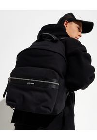 PALM ANGELS - Czarny plecak z logo. Kolor: czarny. Materiał: materiał #2