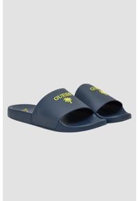 Guess - GUESS Granatowe męskie klapki Palma, Rozmiar 41. Okazja: na co dzień. Kolor: niebieski. Sezon: lato. Styl: elegancki, casual #3