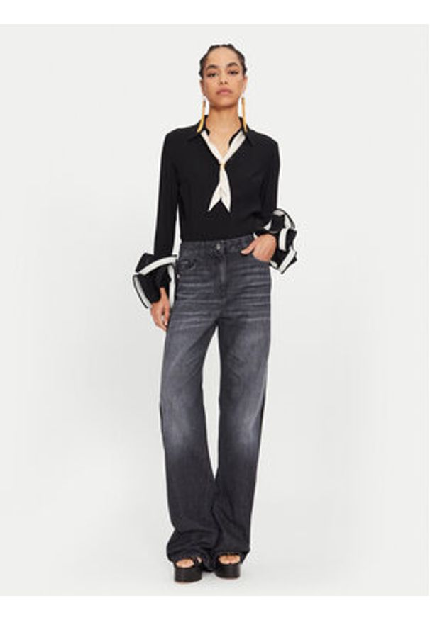 Elisabetta Franchi Jeansy PJ-76I-46E2-V320 Czarny Regular Fit. Kolor: czarny