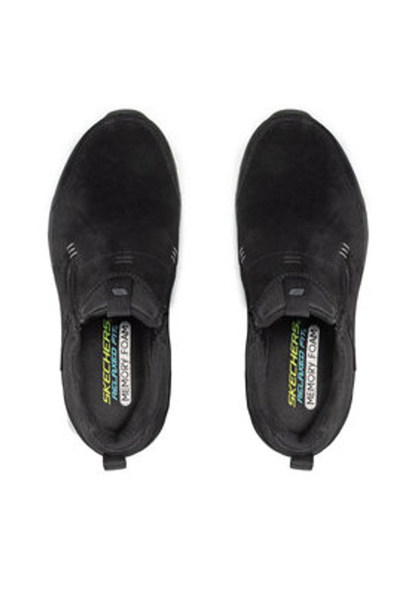 skechers - Skechers Trekkingi Rydock 237282/BBK Czarny. Kolor: czarny. Materiał: zamsz, skóra. Sport: turystyka piesza
