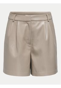 only - ONLY Szorty z imitacji skóry Saramy 15338008 Beżowy Regular Fit. Kolor: beżowy. Materiał: skóra #4