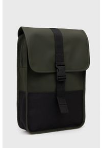 Rains plecak 13700 Buckle Backpack Mini kolor zielony duży gładki. Kolor: zielony. Wzór: gładki #4